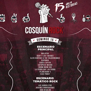 Cosquín Rock 2015: 14, 15 y 16 de Febrero - Aeródromo Santa María de Punilla