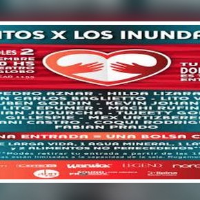 Show solidario "JUNTOS X LOS INUNDADOS" el 2 de septiembre en el Teatro Del Globo!